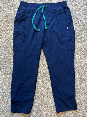 Figs Technical Collection Yola High-Rise Slim Scrub Pant Blue Sz XL